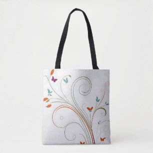 Schmetterlinge für Chic-Minimalistische Kalligraph Tasche