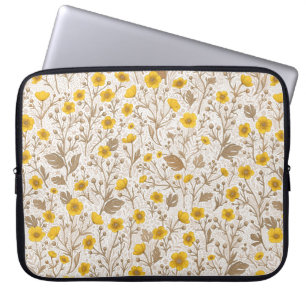 Schmetterlinge, gelb und braun laptopschutzhülle