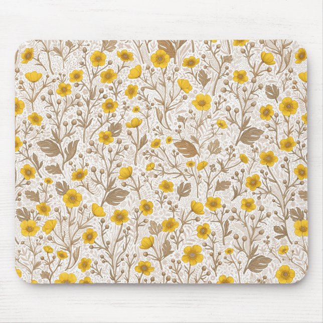 Schmetterlinge, gelb und braun mousepad (Vorne)