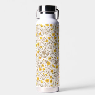 Schmetterlinge, gelb und braun trinkflasche