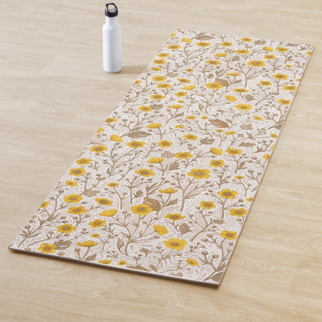 Schmetterlinge, gelb und braun yogamatte (Beispiel)