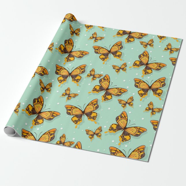 Schmetterlinge Geschenkpapier (Ungerollt)