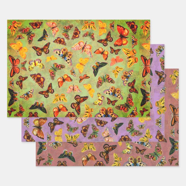 Schmetterlinge Geschenkpapier Set (Set)