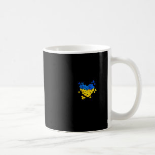 Schmetterlinge Herz Ukraine-Flagge Ukrainisch Ukra Kaffeetasse
