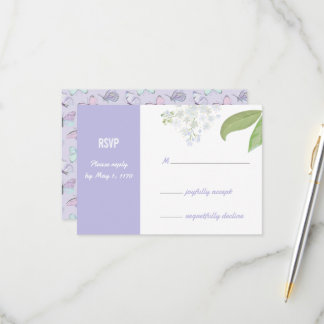 Schmetterlinge & Holunderblüten Hochzeit Antwortka RSVP Karte
