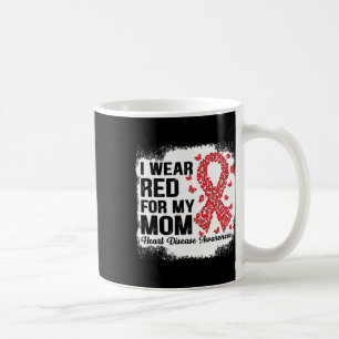 Schmetterlinge Ich trage Rot für meine Mutter Herz Kaffeetasse