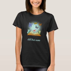 Schmetterlinge im Buch Tshirt