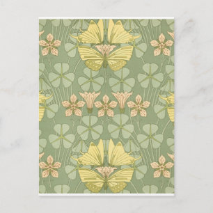 Schmetterlinge im Jugendstil Postkarte