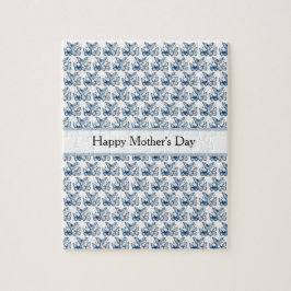 Schmetterlinge in Delft Blue, anpassbar