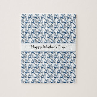 Schmetterlinge in Delft Blue, anpassbar