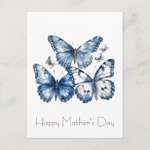 Schmetterlinge in Delft Blue Postkarte