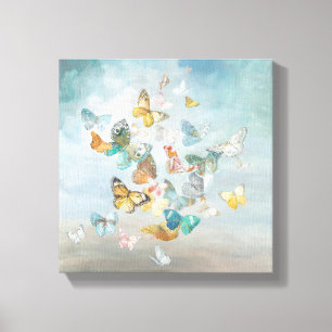 Schmetterlinge in den Wolken Leinwanddruck