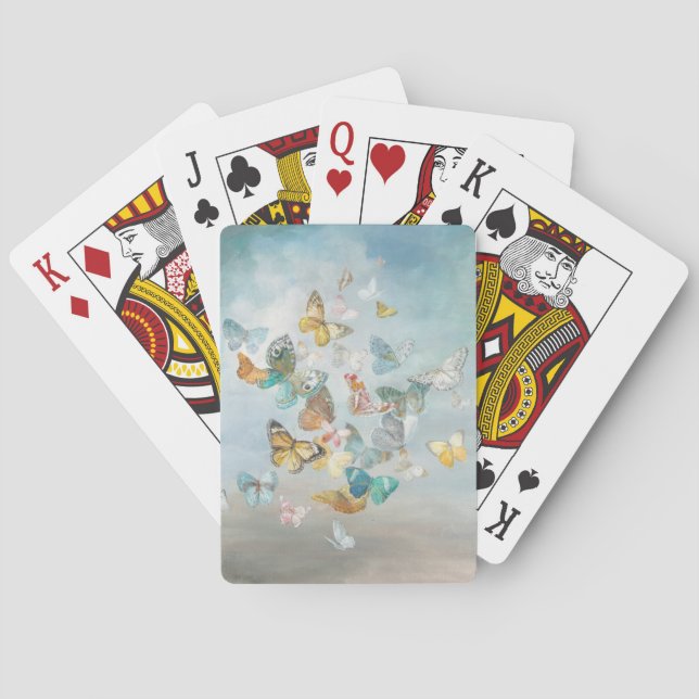 Schmetterlinge in den Wolken Spielkarten (Rückseite)