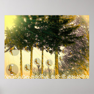 Schmetterlinge in einer Blase Poster