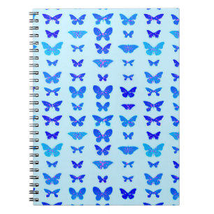 Schmetterlinge, Indigo, Himmelblau Notizblock