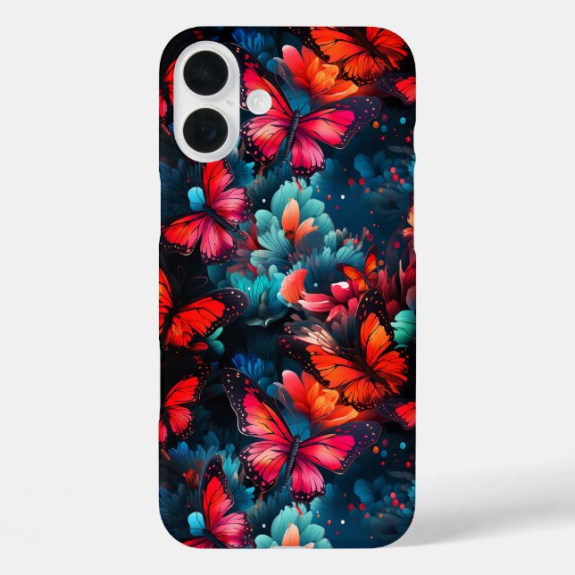 Schmetterlinge iPhone 16 Plus Hülle (Rückseite)