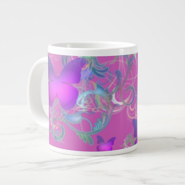 Schmetterlinge Jumbo-Tasse (Vorderseite Links)