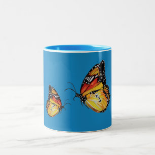 Schmetterlinge Kaffee-Tasse Zweifarbige Tasse