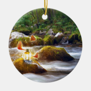 Schmetterlinge Keramik Ornament