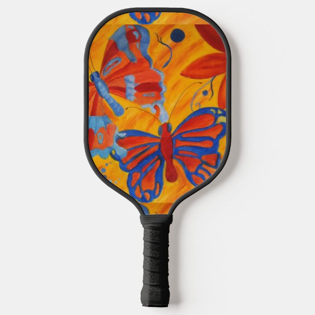 Schmetterlinge Kleckerball-Paddel Pickleball Schläger (Rückseite)