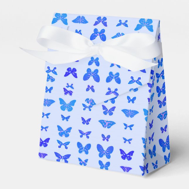 Schmetterlinge, kobaltblau, hellblau geschenkschachtel (Vorderseite)