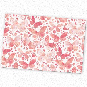 Schmetterlinge Korallenrosa Seidenpapier