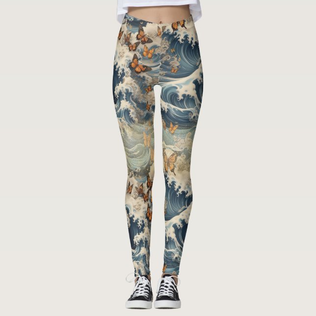Schmetterlinge Leggings (Vorderseite)