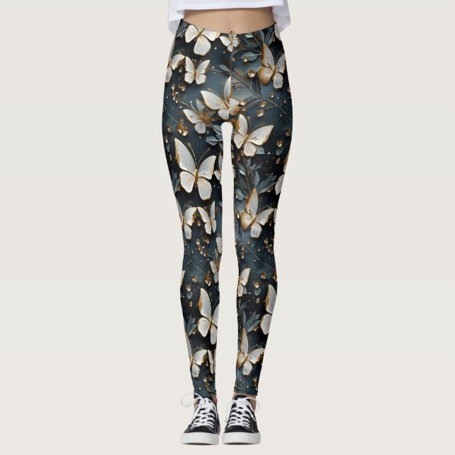 Schmetterlinge Leggings (Vorderseite)