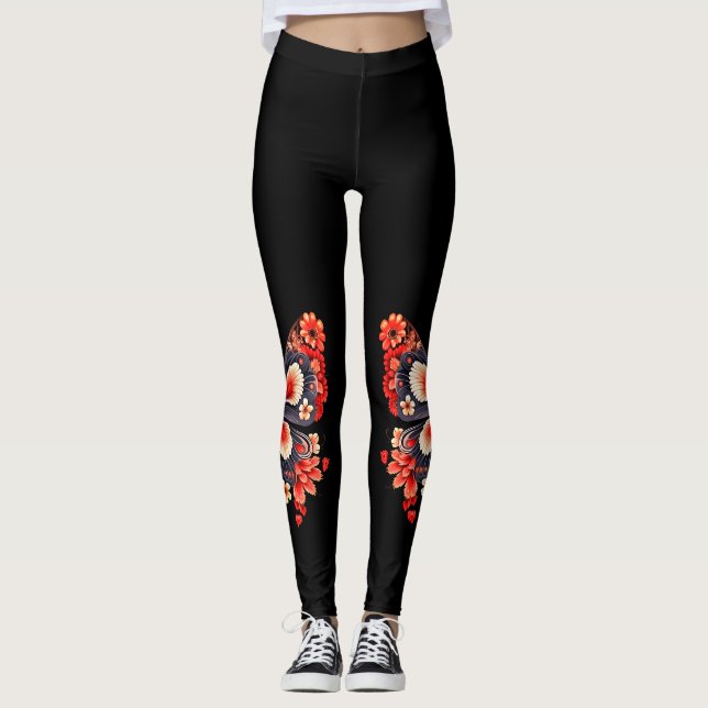 Schmetterlinge Leggings (Vorderseite)