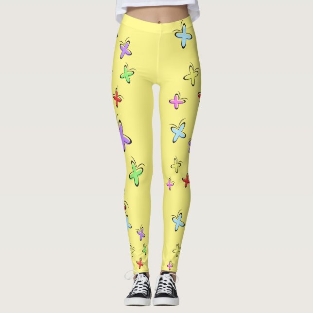 Schmetterlinge Leggings (Vorderseite)