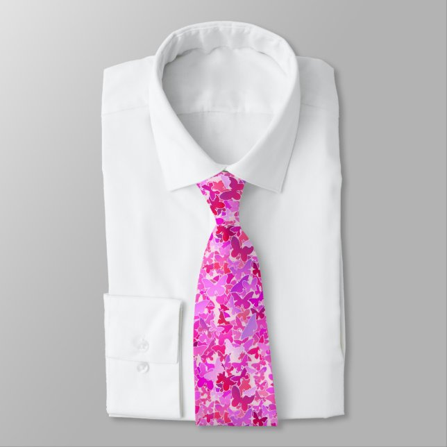 Schmetterlinge, lila, Lavendel, rosa Krawatte (Gebunden)