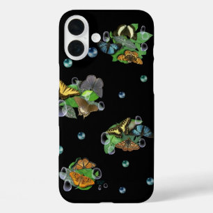 Schmetterlinge mit Blätter Raindrops Stars und Per iPhone 16 Plus Hülle