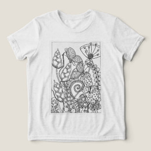 Schmetterlinge mit Fantasie-Blume Tri-Blend Shirt
