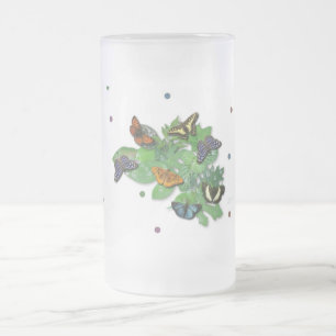 Schmetterlinge, mit wem, Regentropfen Perlen Mattglas Bierglas