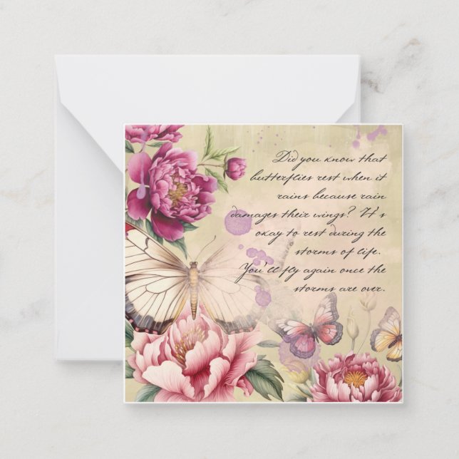 Schmetterlinge Mitteilungskarte (Vorderseite)