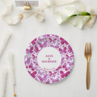Schmetterlinge Moderne Wasserfarbe Magenta Pink Ho