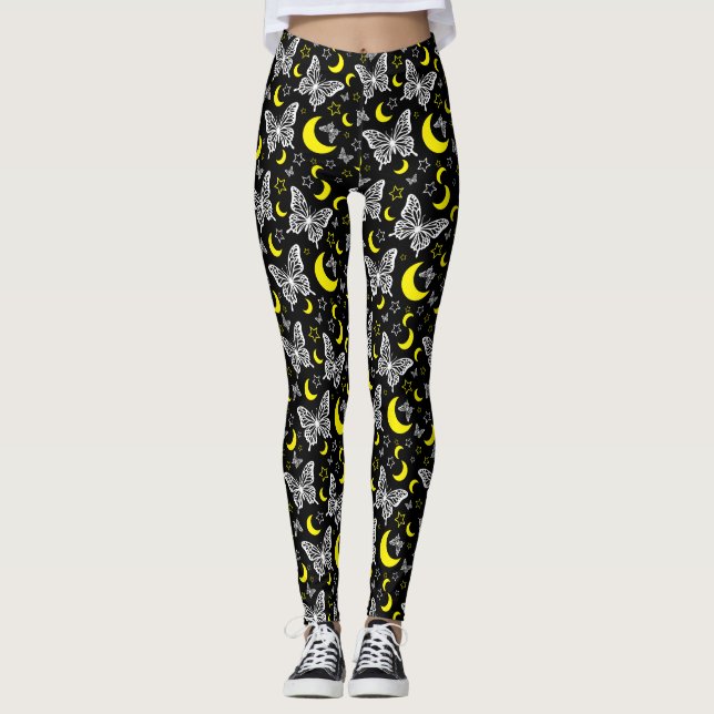 Schmetterlinge & Monde Leggings (Vorderseite)