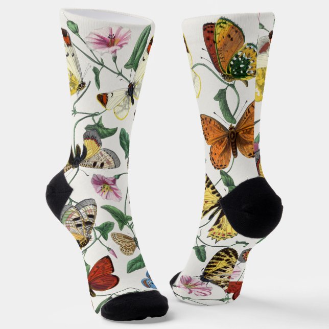 Schmetterlinge & Motten 2 Socken (Gewinkelt)