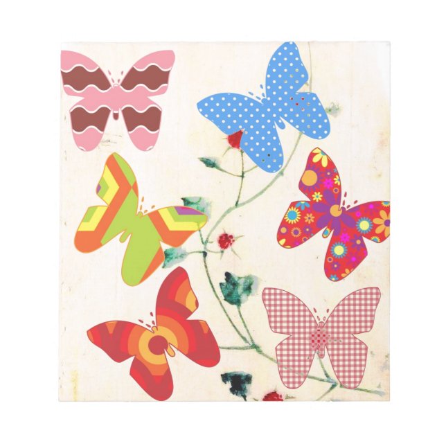 Schmetterlinge Notizblock (Vorderseite)