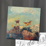 Schmetterlinge | Odilon Redon Magnet<br><div class="desc">Schmetterlinge (1910) des französischen Künstlers Odilon Redon. Originelle Kunstmalerei ist Öl auf der Leinwand, das bunte abstrakte Schmetterlinge vor blauem Himmelshintergrund darstellt. Verwenden Sie die Entwurfstools, um einen benutzerdefinierten Text hinzuzufügen oder das Bild zu personalisieren.</div>