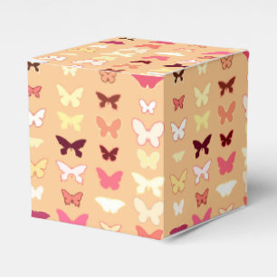 Schmetterlinge, orange, gelb und korallen geschenkschachtel
