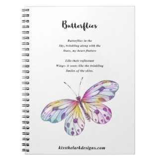 Schmetterlinge - Poesie - Jessica Fuqua - Notizblock