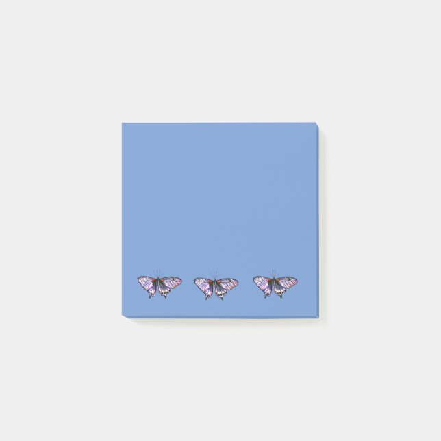 Schmetterlinge Post-it Klebezettel (Vorderseite)