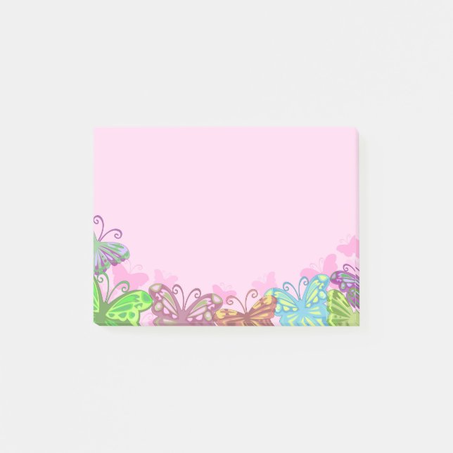 Schmetterlinge Post it Notes Post-it Klebezettel (Vorderseite)