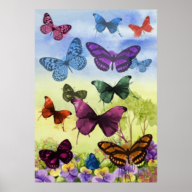 Schmetterlinge Poster (Vorne)