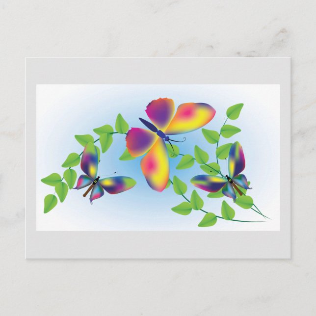 Schmetterlinge Postkarte (Vorderseite)