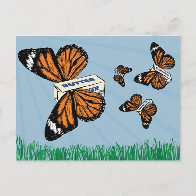 Schmetterlinge Postkarte (Vorderseite)