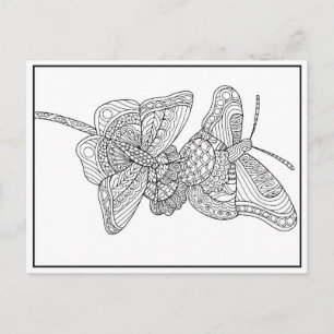 Schmetterlinge Postkartendesign - Farbkarte Postkarte