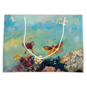Schmetterlinge, Redon große Geschenktasche Geschenktüte