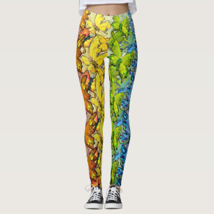 Schmetterlinge Regenbogen Leggings